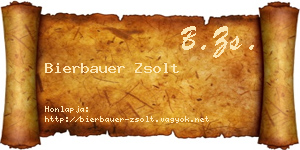 Bierbauer Zsolt névjegykártya